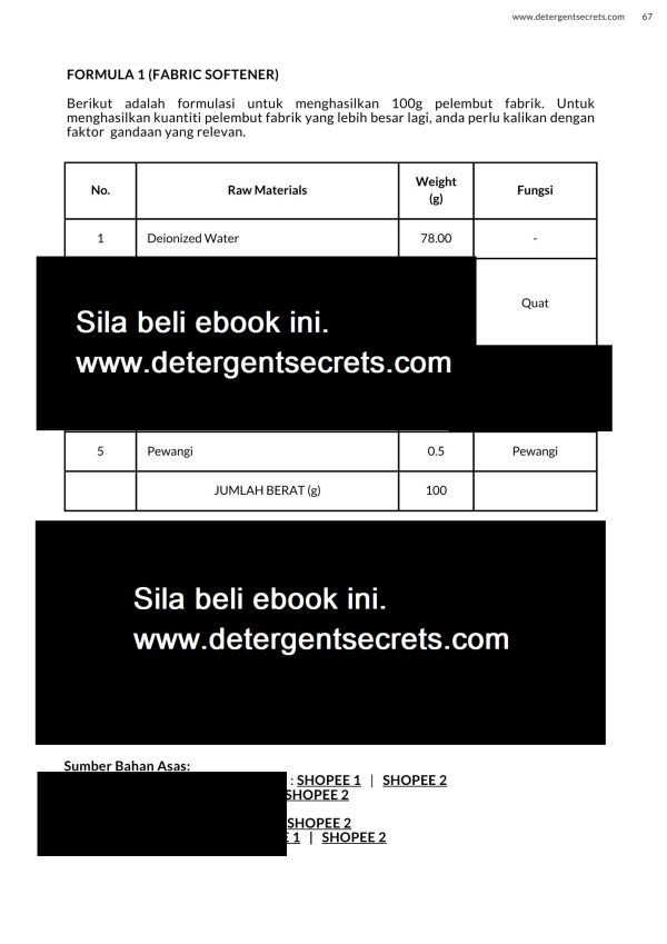 12 Formulasi Rahsia Produk Detergent & 14 Formulasi Produk Kosmetik  Bertaraf Antarabangsa