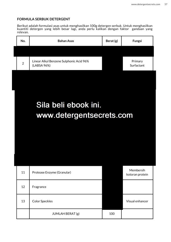 12 Formulasi Rahsia Produk Detergent & 14 Formulasi Produk Kosmetik  Bertaraf Antarabangsa