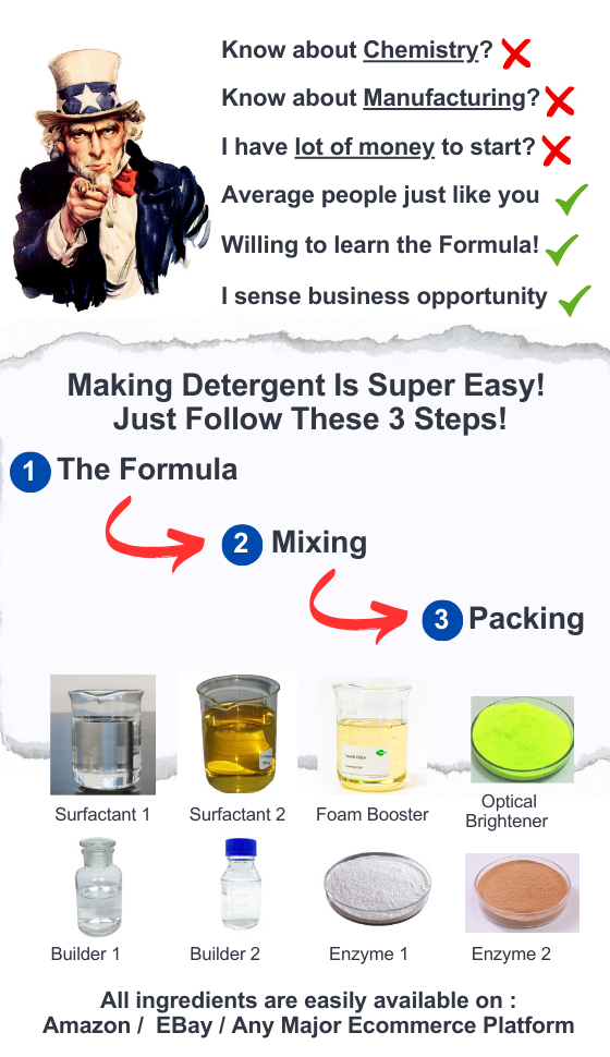 Making detergent is easy